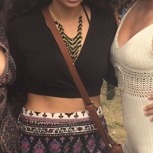 Black long sleeve crop top! 🤩